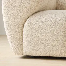 Quincy Stone Cream Woven Fabric 4 Pieces Modular Sofa with Left Arm and Right Cuddler