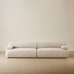 Pebbla Tuscan Sand Fabric 2 Wide Pieces Modular Sofa
