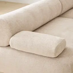 Pebbla Tuscan Sand Fabric 2 Wide Pieces Modular Sofa