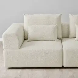 Riviera III Stone Cream 3 Pieces Modular Fabric Sofa
