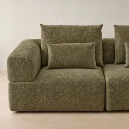 Riviera III Winter Moss 4 Pieces Modular Fabric Sofa