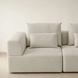 Riviera III Pearl Beige Fabric Modular Sofa