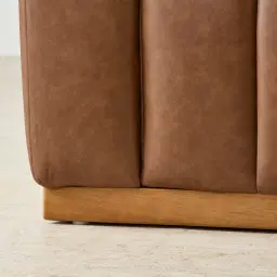 Portia Vintage Tan Leather 4-Seater Sofa