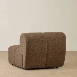 Quincy Earth Brown Woven Fabric Armless Module