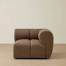 Quincy Earth Brown Woven Fabric Corner Module
