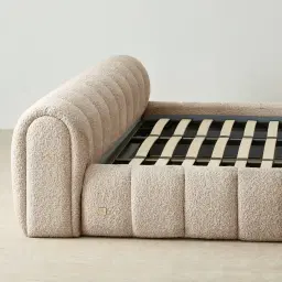 Gabriella Mid Beige Fabric King Bed