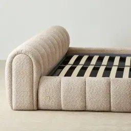 Gabriella Mid Beige Fabric Queen Bed